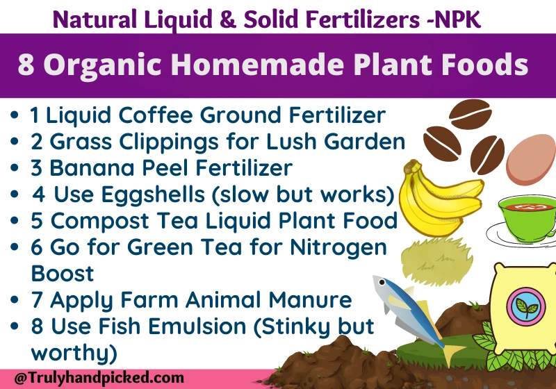 Best Organic Homemade Plant Foods Natural Fertilizers for Garden Plants & Vegetables